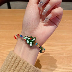 Christmas Tree Etc Shaped Beads Beaded Bracelet Xmas Gift