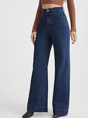 Loose Fit Wide Leg Boyfriend Jeans High Waist Denim Pants