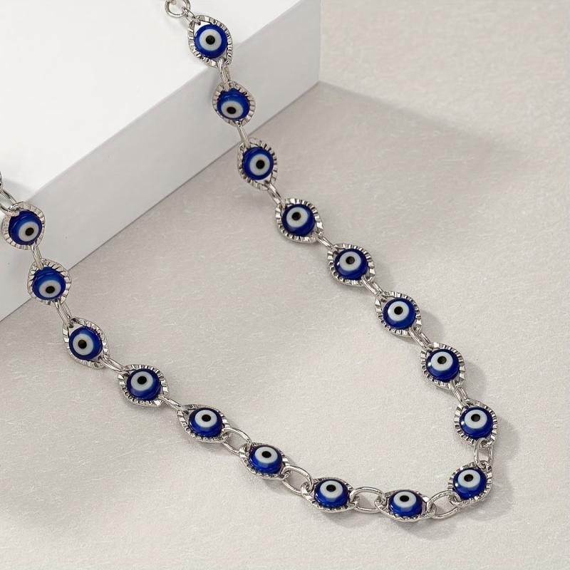 Lucky Evil's Eye Collar Choker 14K Plated Necklace