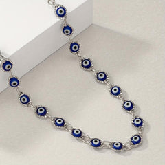 Lucky Evil's Eye Collar Choker 14K Plated Necklace