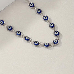 Lucky Evil's Eye Collar Choker 14K Plated Necklace