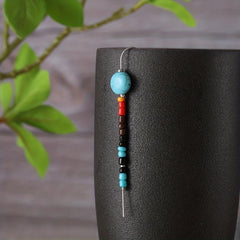 Colorful Beads Climb Earrings Ethnic Style Jewelry Gift For Women