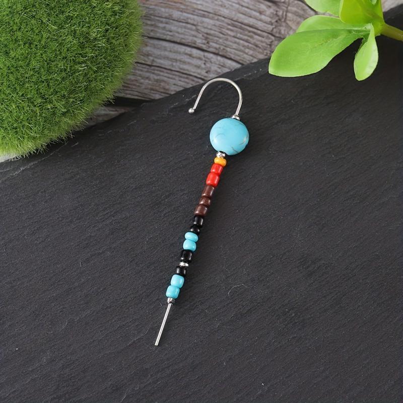 Colorful Beads Climb Earrings Ethnic Style Jewelry Gift For Women