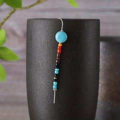 Colorful Beads Climb Earrings Ethnic Style Jewelry Gift For Women