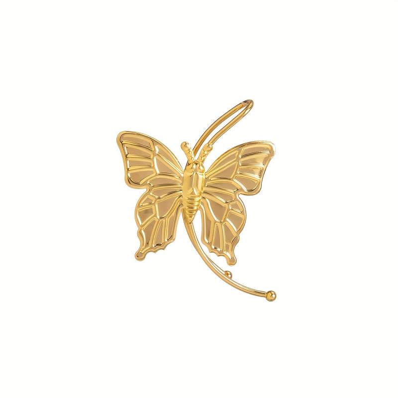 Butterfly Ear Cuff Iron Jewelry Statement Female Ear Decor Hip Hop Gothic Style
