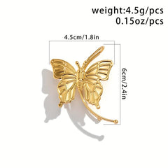 Butterfly Ear Cuff Iron Jewelry Statement Female Ear Decor Hip Hop Gothic Style