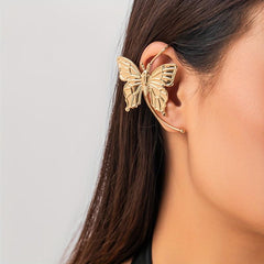 Butterfly Ear Cuff Iron Jewelry Statement Female Ear Decor Hip Hop Gothic Style