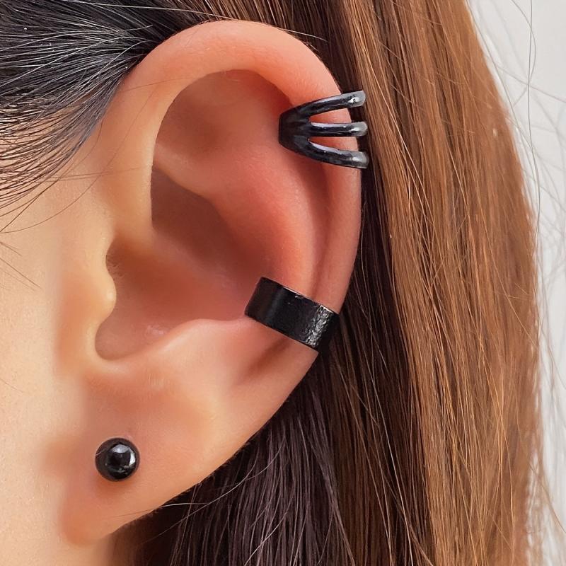3pcs Set Earrings Ear Caff Stud Earrings Circle Ball Alloy Earrings