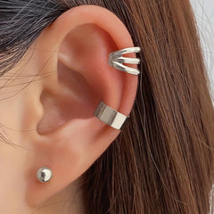 3pcs Set Earrings Ear Caff Stud Earrings Circle Ball Alloy Earrings