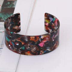 Leopard Pattern Cuff Bangle Bracelet Hand Jewelry