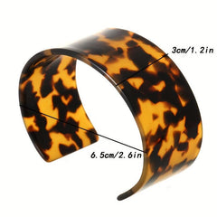 Leopard Pattern Cuff Bangle Bracelet Hand Jewelry