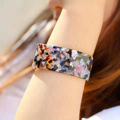 Leopard Pattern Cuff Bangle Bracelet Hand Jewelry