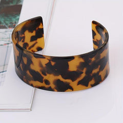 Leopard Pattern Cuff Bangle Bracelet Hand Jewelry