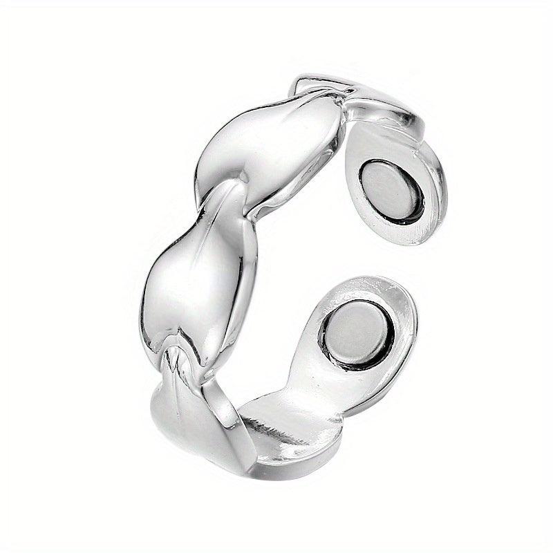 Magnetic Weight Loss Ring Silver Plated for Daily Outfits - Choose Color