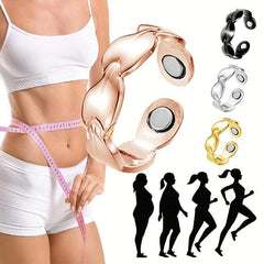 Magnetic Weight Loss Ring Silver Plated for Daily Outfits - Choose Color