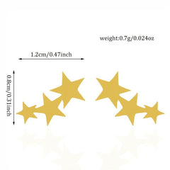 18K Plated Star Earring Casual Stud Earrings Women's Ear Ornaments