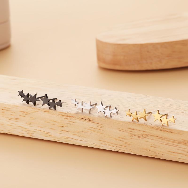 18K Plated Star Earring Casual Stud Earrings Women's Ear Ornaments
