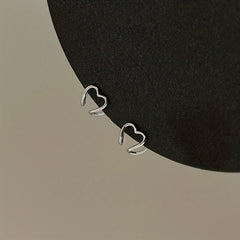 Silvery Hollow Clip On Earrings Alloy Jewelry Gift Women