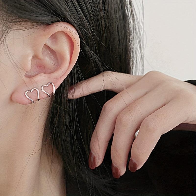 Silvery Hollow Clip On Earrings Alloy Jewelry Gift Women
