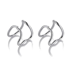 Silvery Hollow Clip On Earrings Alloy Jewelry Gift Women
