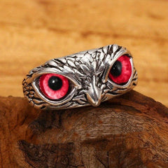 Vintage Owl Eye Ring Adjustable Cuff Hip Hop Style Gift