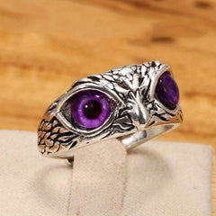 Vintage Owl Eye Ring Adjustable Cuff Hip Hop Style Gift