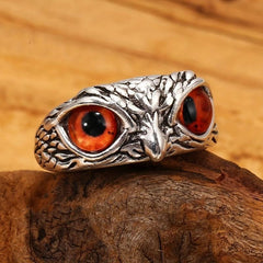 Vintage Owl Eye Ring Adjustable Cuff Hip Hop Style Gift