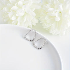 Minimalist Style Hoop Earrings Sterling 925 Silver Jewelry Gift For Women Girls
