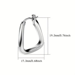 Minimalist Style Hoop Earrings Sterling 925 Silver Jewelry Gift For Women Girls