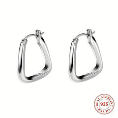 Minimalist Style Hoop Earrings Sterling 925 Silver Jewelry Gift For Women Girls