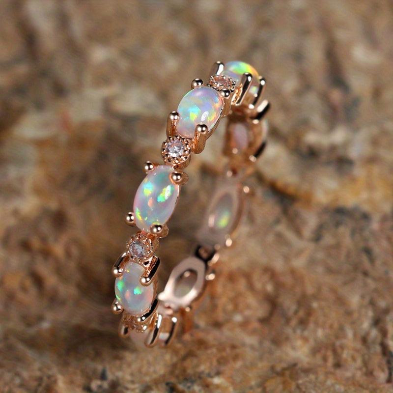 Opal Engagement Wedding Ring Women's Jewelry