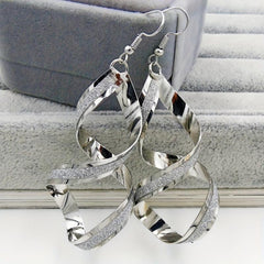 Twisted Dangle Earrings Punk Geometric French Style Jewelry For Women Girls