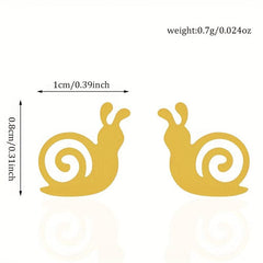 18K Plated Snail Earring Casual Stud Earrings