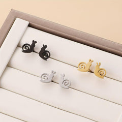 18K Plated Snail Earring Casual Stud Earrings