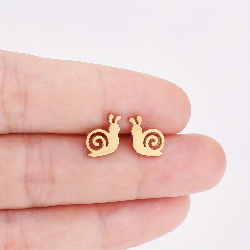 18K Plated Snail Earring Casual Stud Earrings