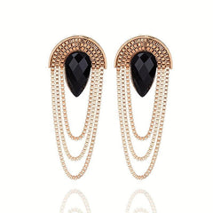 Dangle Earrings Metal Chain Alloy Retro Style Jewelry Gift Women