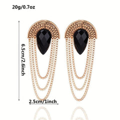 Dangle Earrings Metal Chain Alloy Retro Style Jewelry Gift Women