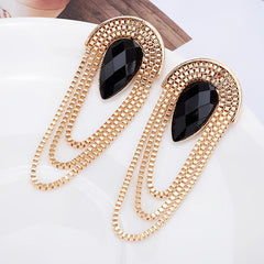 Dangle Earrings Metal Chain Alloy Retro Style Jewelry Gift Women
