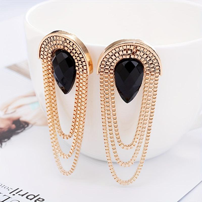 Dangle Earrings Metal Chain Alloy Retro Style Jewelry Gift Women