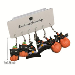 Cartoon Style Halloween Ghost Dangle Earrings Acrylic Jewelry