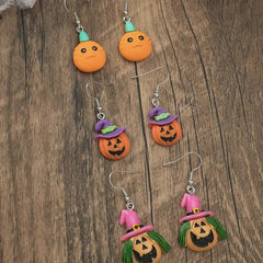 Cartoon Style Halloween Ghost Dangle Earrings Acrylic Jewelry