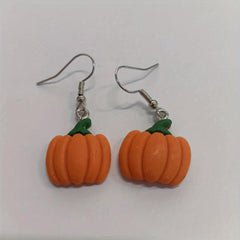 Halloween Dangle Earrings - Ghost Pumpkin Cat Hip Hop Style Jewelry