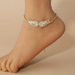 Personality Angel Wings Chain Anklet Foot Jewelry