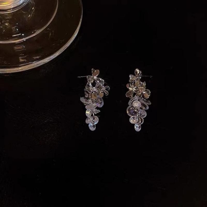 Rhinestone Dangle Earrings Zinc Alloy Jewelry Gift Women