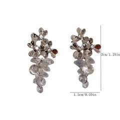 Rhinestone Dangle Earrings Zinc Alloy Jewelry Gift Women