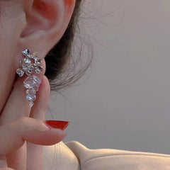 Rhinestone Dangle Earrings Zinc Alloy Jewelry Gift Women
