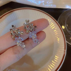 Rhinestone Dangle Earrings Zinc Alloy Jewelry Gift Women