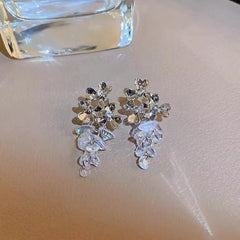 Rhinestone Dangle Earrings Zinc Alloy Jewelry Gift Women