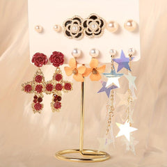 6pairs Retro Vacation Style Earrings Set