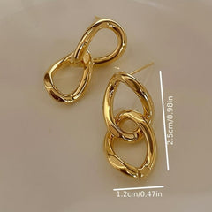 Geometric Chain Dangle Earrings for Women